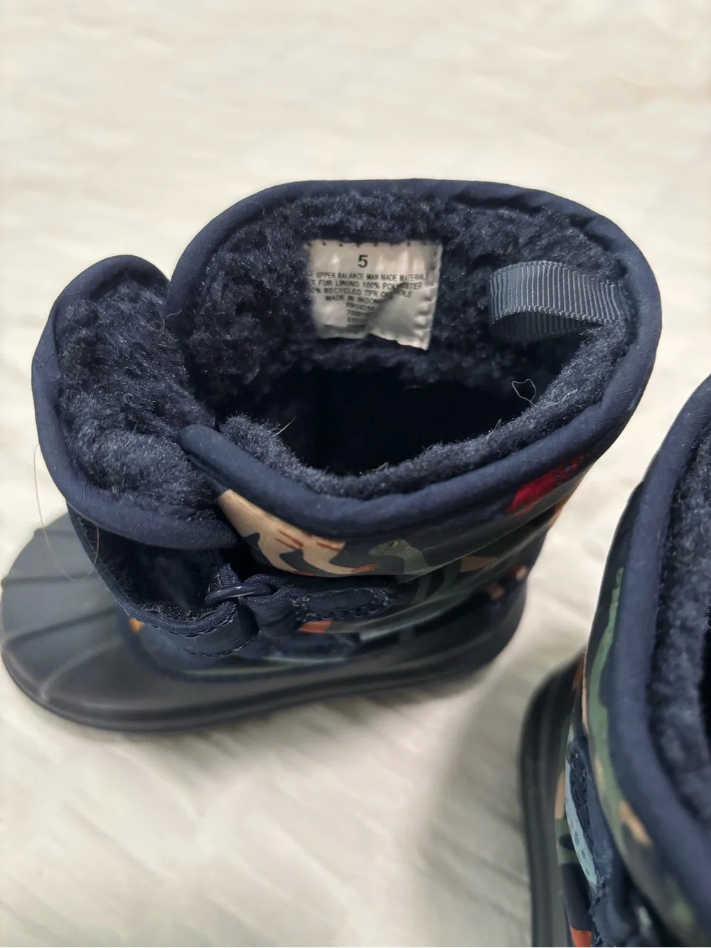 The Children's Place Navy Multicolor Kids Snow Boots